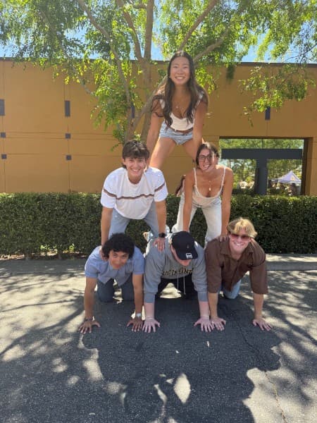 Triangle Human Pyramid